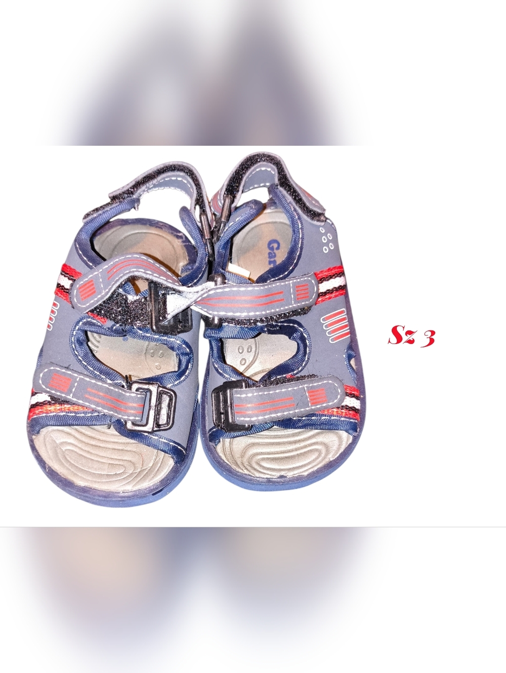 BUNDLE Kids Blue Sandal with Red Accents - Comfort Straps